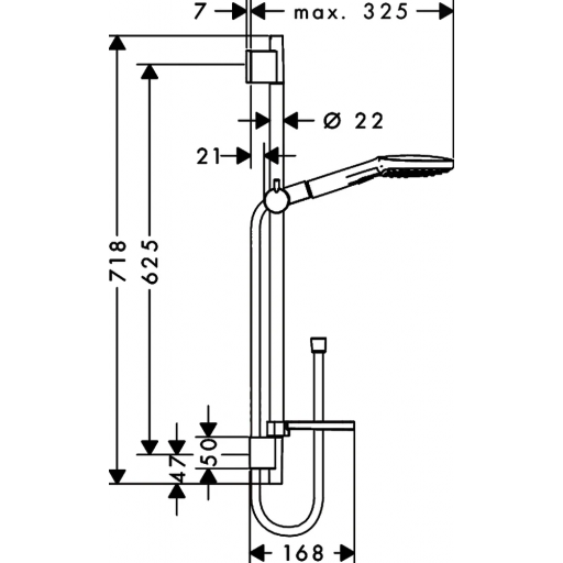Душевая стойка HANSGROHE Raindance Select E 26620000 хром Душевая стойка HANSGROHE Raindance Select E 26620000 хром